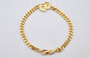 Authentic Christian Dior Chain Bracelet Rhinestone Gold Tone CD 3982K