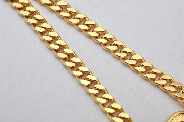 Authentic Christian Dior Chain Bracelet Rhinestone Gold Tone CD 3982K