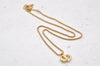 Authentic Christian Dior Vintage Gold Tone Chain Pendant Necklace CD 3983I