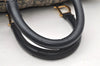 Authentic Christian Dior Trotter Hand Boston Bag Canvas Leather Blue Junk 3983K