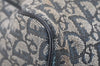 Authentic Christian Dior Trotter Hand Boston Bag Canvas Leather Blue Junk 3983K