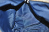 Authentic Christian Dior Trotter Hand Boston Bag Canvas Leather Blue Junk 3983K