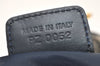 Authentic Christian Dior Trotter Hand Boston Bag Canvas Leather Blue Junk 3983K