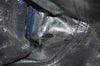 Authentic Christian Dior Trotter Hand Boston Bag Canvas Leather Blue 3984K