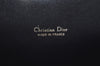 Authentic Christian Dior Vintage Clutch Hand Bag Purse Nylon Navy CD Junk 3986J