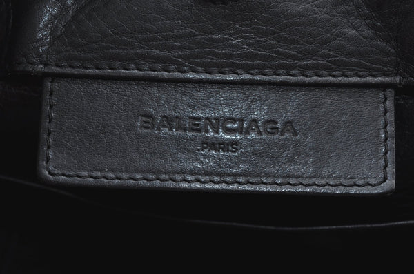 Authentic BALENCIAGA Paper Mini 2Way Hand Bag Leather 305572 Black 3987I