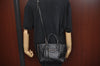 Authentic BALENCIAGA Paper Mini 2Way Hand Bag Leather 305572 Black 3987I