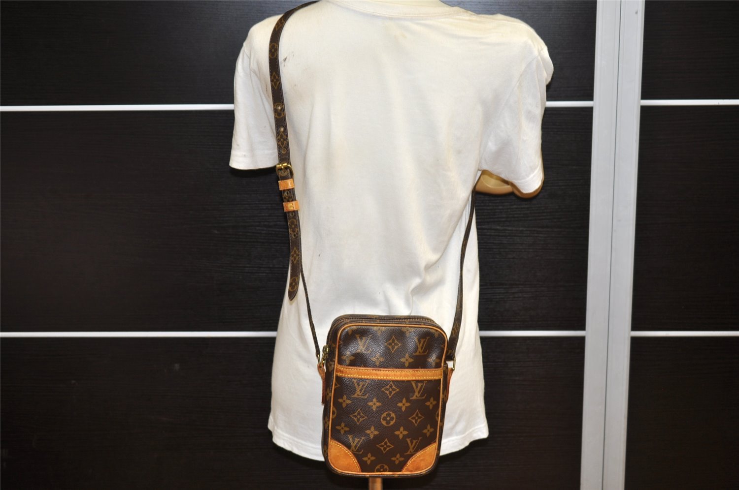 Authentic Louis Vuitton Monogram Danube Shoulder Cross Body Bag M45266 LV 3987K