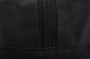 Authentic FENDI Vintage Clutch Hand Bag Purse Nylon Leather Black 3989K