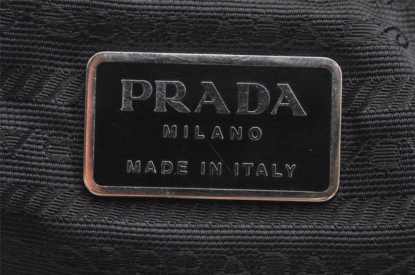 Authentic PRADA Vintage Nylon Tessuto Hand Bag Black 3991I