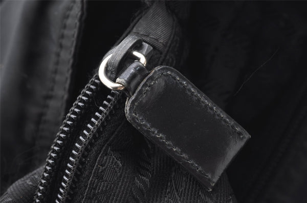 Authentic PRADA Vintage Nylon Tessuto Hand Bag Black 3991I