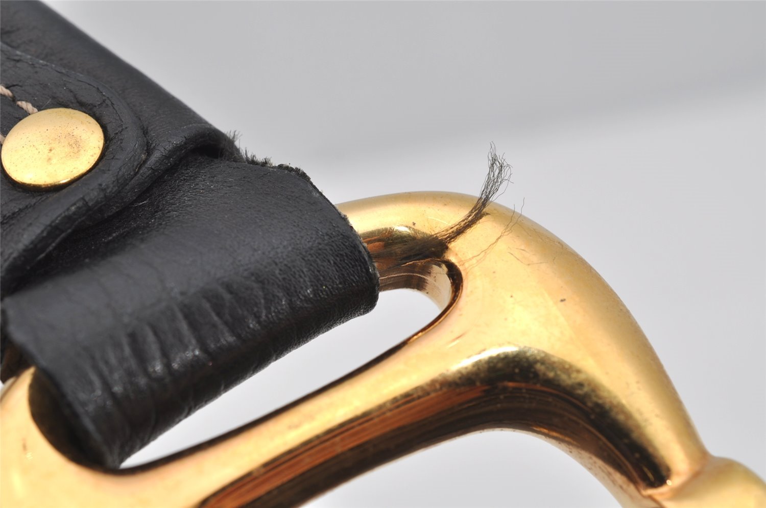 Authentic GUCCI Aviatrix Hysteria Hand Boston Bag Leather 186235 Black 3992J