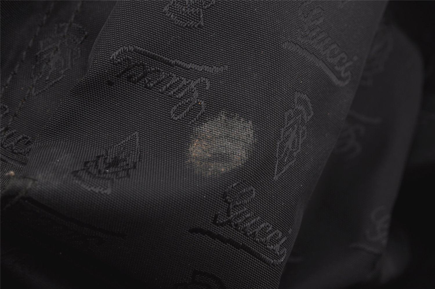 Authentic GUCCI Aviatrix Hysteria Hand Boston Bag Leather 186235 Black 3992J