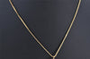 Authentic Christian Dior Gold Tone Chain Pendant Necklace CD 3992K