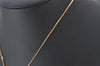 Authentic Christian Dior Gold Tone Chain Pendant Necklace CD 3992K