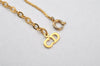 Authentic Christian Dior Gold Tone Chain Pendant Necklace CD 3992K