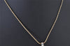 Authentic Christian Dior Gold Tone Rhinestone Chain Pendant Necklace CD 3993K