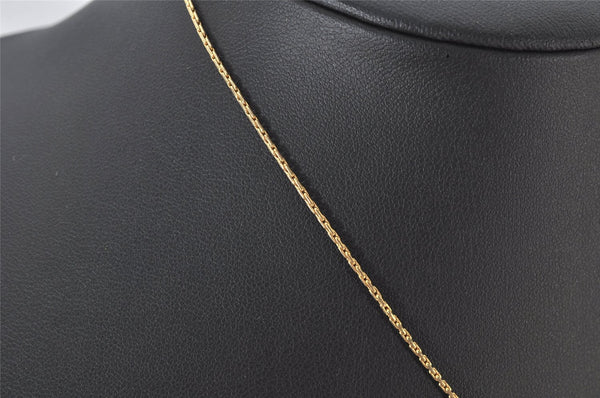 Authentic Christian Dior Gold Tone Rhinestone Chain Pendant Necklace CD 3993K