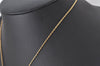 Authentic Christian Dior Gold Tone Rhinestone Chain Pendant Necklace CD 3993K