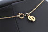 Authentic Christian Dior Gold Tone Rhinestone Chain Pendant Necklace CD 3993K