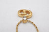 Authentic Christian Dior Gold Tone Rhinestone Chain Pendant Necklace CD 3993K