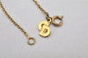 Authentic Christian Dior Gold Tone Rhinestone Chain Pendant Necklace CD 3993K