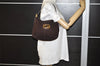 Authentic FENDI Mamma Baguette Shoulder Hand Bag Suede Leather Brown 3994I