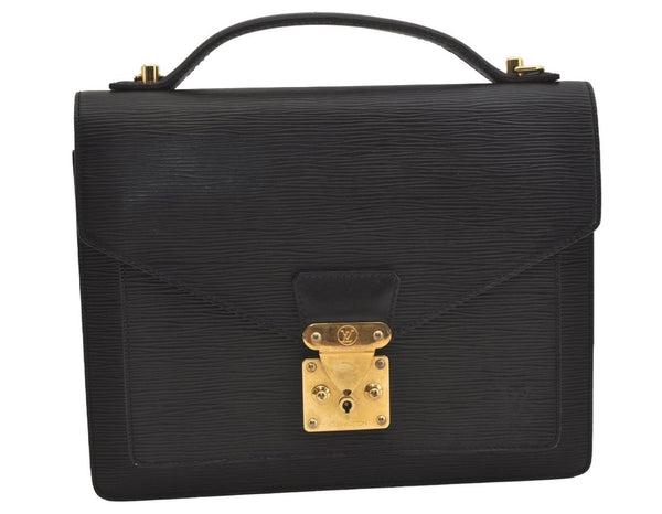 Authentic Louis Vuitton Epi Monceau 2Way Shoulder Hand Bag Black M52122 LV 3994J