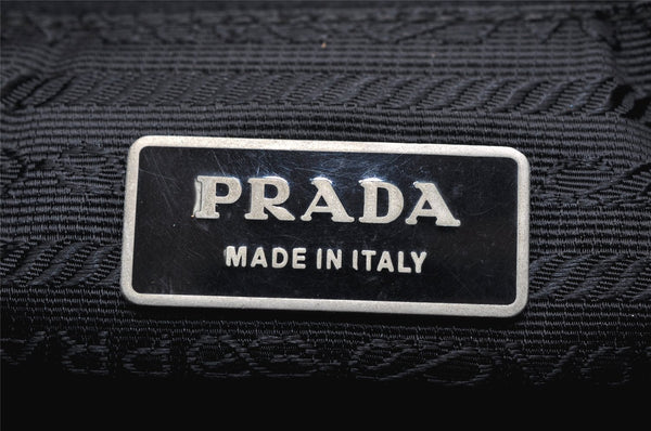 Authentic PRADA Nylon Tessuto Leather Shoulder Cross Body Bag Purse Black 3994K