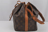 Authentic Louis Vuitton Monogram Petit Noe M42226 Shoulder Drawstring Bag 3995J