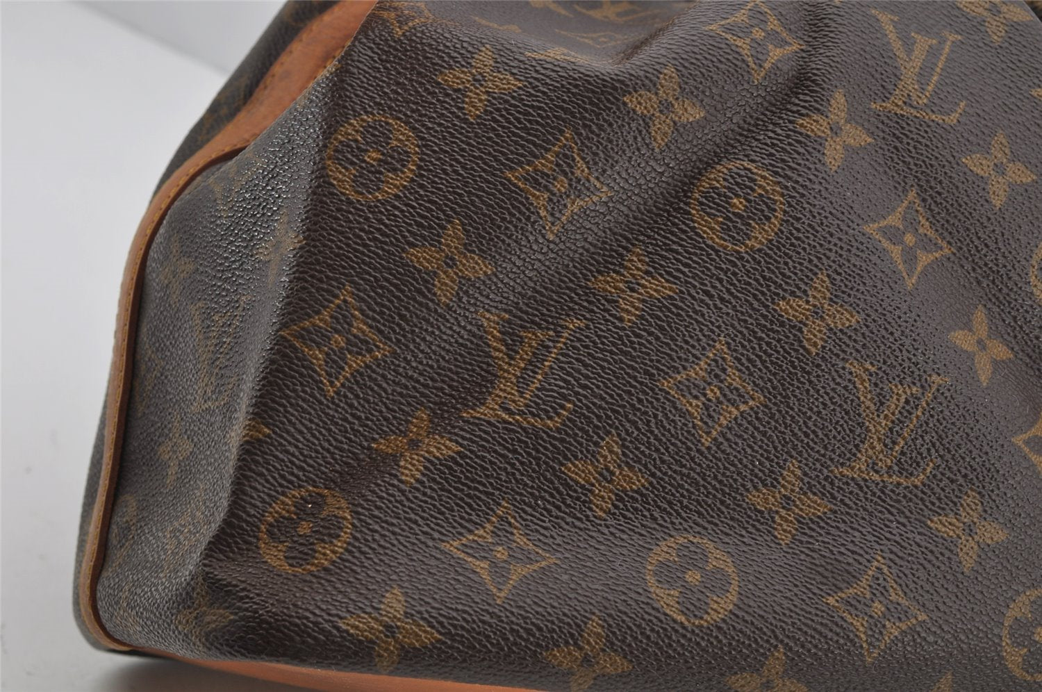 Authentic Louis Vuitton Monogram Petit Noe M42226 Shoulder Drawstring Bag 3995J