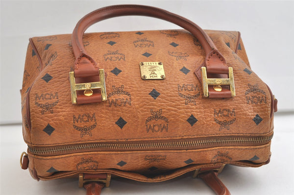 Authentic MCM Vintage Visetos Leather 2Way Shoulder Hand Bag Purse Brown 3995K