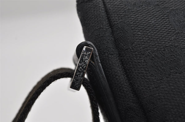 Authentic GUCCI Shoulder Cross Body Bag GG Canvas Leather 114273 Black 3996I