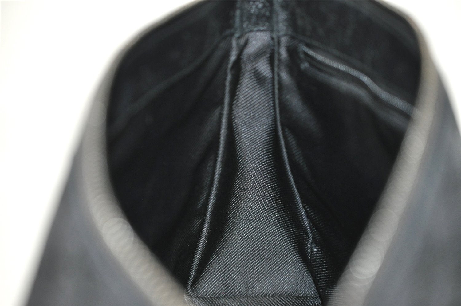 Authentic GUCCI Shoulder Cross Body Bag GG Canvas Leather 114273 Black 3996I