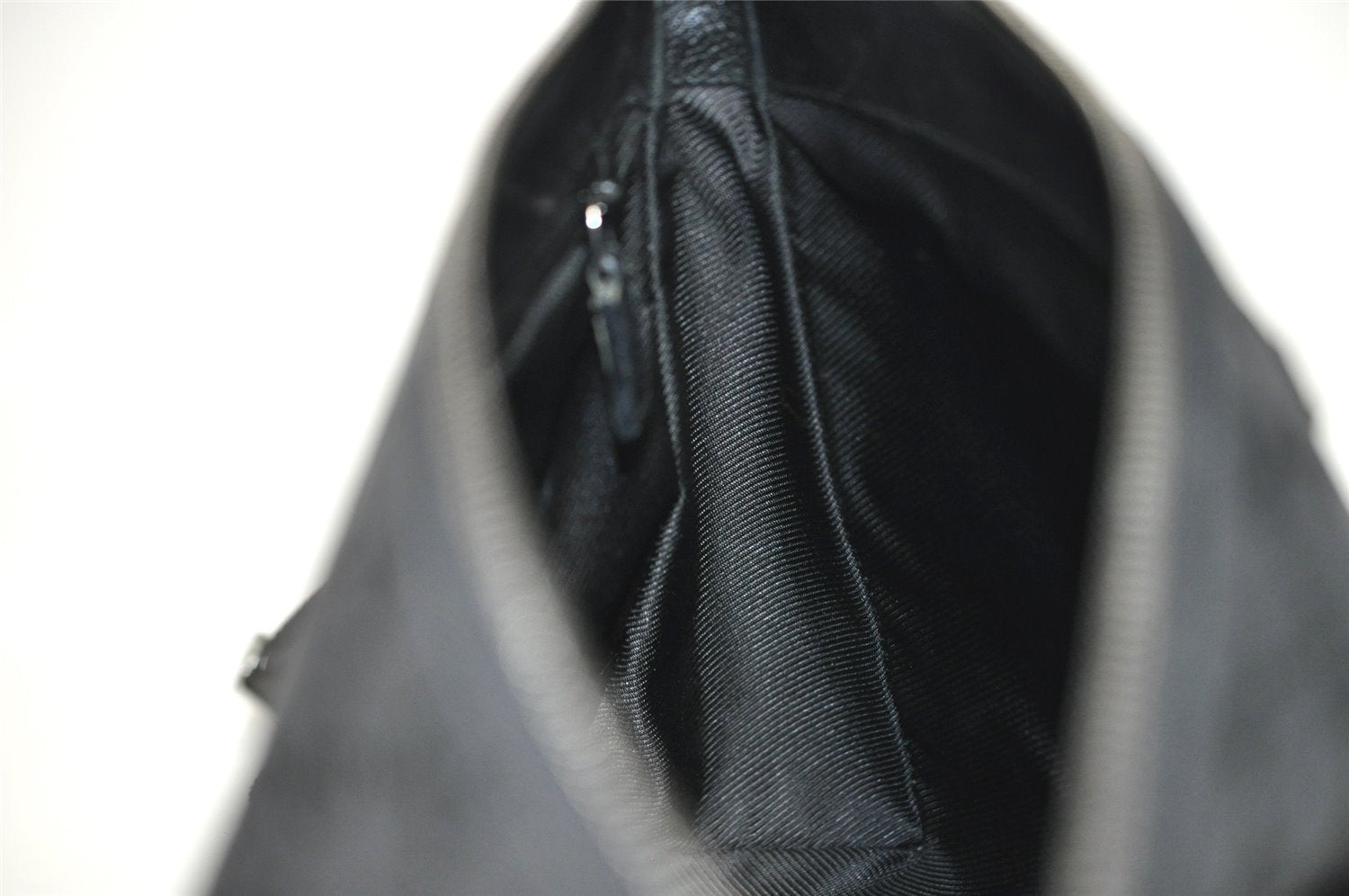 Authentic GUCCI Shoulder Cross Body Bag GG Canvas Leather 114273 Black 3996I