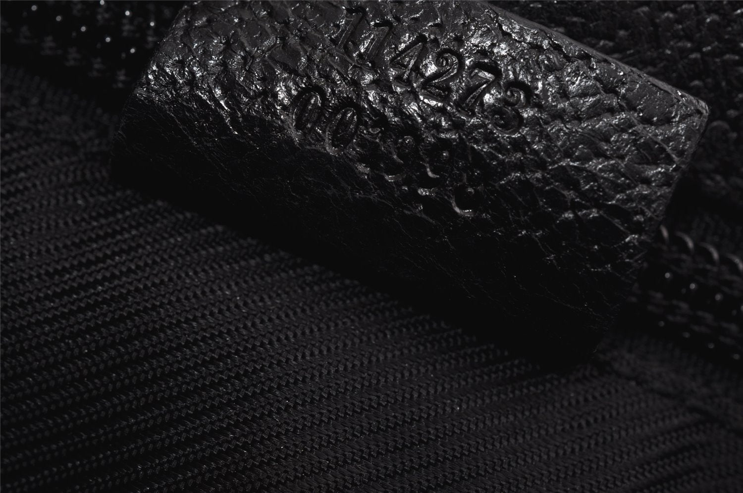 Authentic GUCCI Shoulder Cross Body Bag GG Canvas Leather 114273 Black 3996I