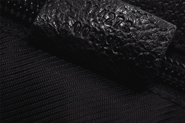 Authentic GUCCI Shoulder Cross Body Bag GG Canvas Leather 114273 Black 3996I