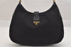 Authentic PRADA Nylon Tessuto Leather Shoulder Hand Bag Purse Black 3996K