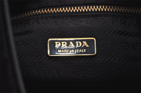 Authentic PRADA Nylon Tessuto Leather Shoulder Hand Bag Purse Black 3996K