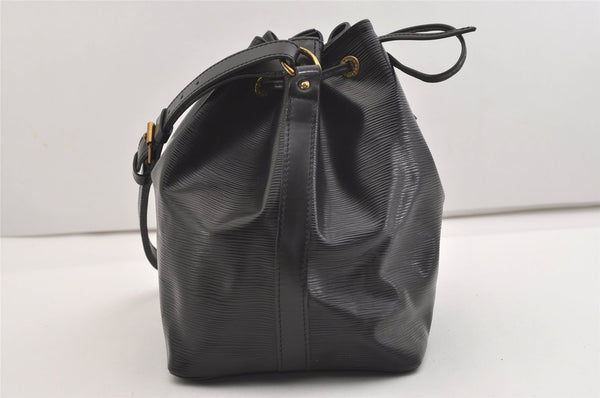 Authentic Louis Vuitton Epi Petit Noe Shoulder Drawstring Bag M59012 Black 3997J