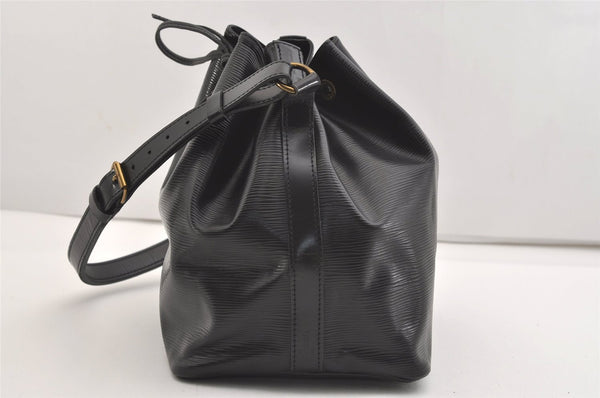 Authentic Louis Vuitton Epi Petit Noe Shoulder Drawstring Bag M59012 Black 3997J