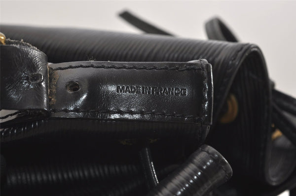 Authentic Louis Vuitton Epi Petit Noe Shoulder Drawstring Bag M59012 Black 3997J