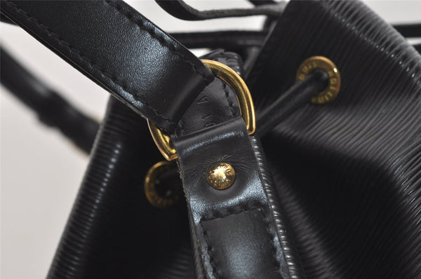 Authentic Louis Vuitton Epi Petit Noe Shoulder Drawstring Bag M59012 Black 3997J