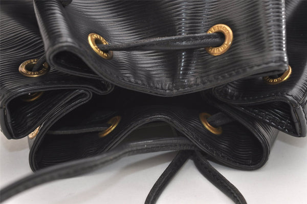 Authentic Louis Vuitton Epi Petit Noe Shoulder Drawstring Bag M59012 Black 3997J