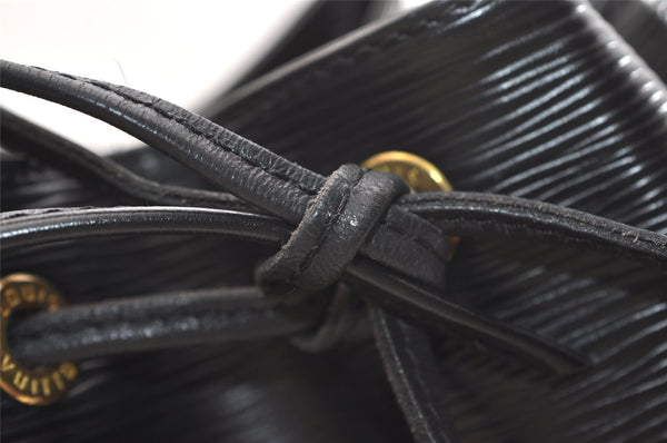 Authentic Louis Vuitton Epi Petit Noe Shoulder Drawstring Bag M59012 Black 3997J