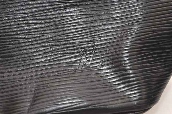 Authentic Louis Vuitton Epi Petit Noe Shoulder Drawstring Bag M59012 Black 3997J