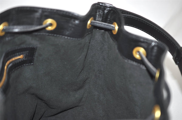 Authentic Louis Vuitton Epi Petit Noe Shoulder Drawstring Bag M59012 Black 3997J