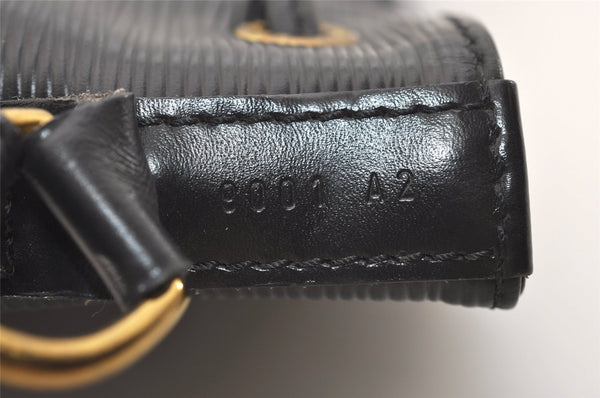 Authentic Louis Vuitton Epi Petit Noe Shoulder Drawstring Bag M59012 Black 3997J