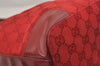 Authentic GUCCI Shoulder Hand Bag Purse GG Canvas Enamel 0014204 Red 3997K