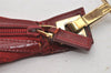 Authentic GUCCI Shoulder Hand Bag Purse GG Canvas Enamel 0014204 Red 3997K